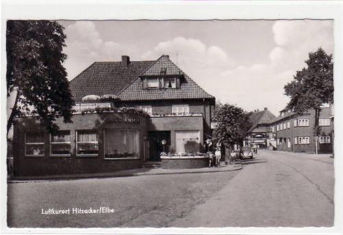 Hitzacker Hitzacker. Straßenpartie mit Café. Karte beschrieben. Leichter Bug unten rechts, leichter Schriftdurchdruck, sonst gut erhalten