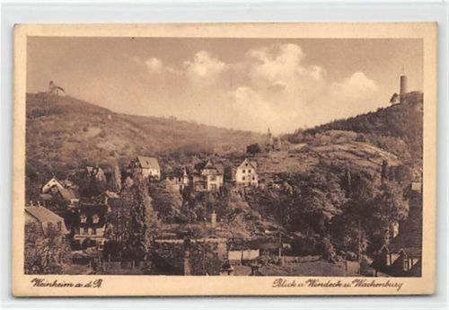 Weinheim Weinheim. Partie an der Burg Windeck und Wachenburg ungelaufen Gute Erhaltung.