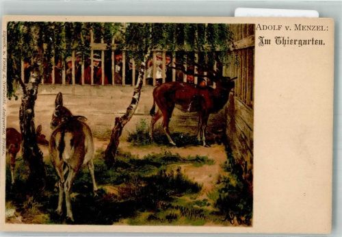 sign. Menzel Adolf v. Im Tiergarten
