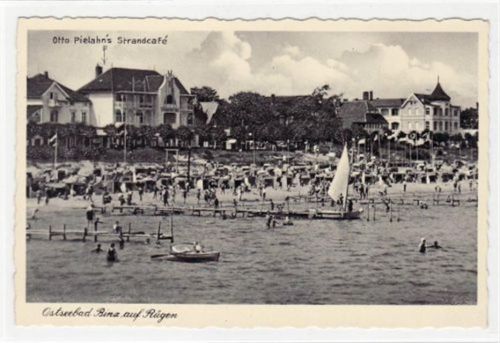 Binz Ostseebad Binz auf Rügen mit Otto Pielahns Strandcafe ungelaufen Gute Erhaltung.