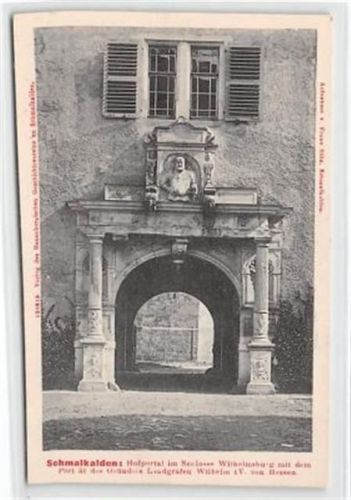 Schmalkalden Schmalkalden in Thüringen. Hofportal im Schlosse Wilhelmsburg ungelaufen Gute Erhaltung.
