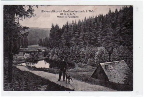 Großbreitenbach Großbreitenbach i. Th. mit Mühle im Grundstal ungelaufen Gute Erhaltung.