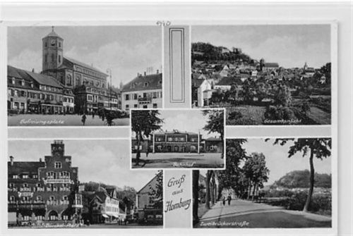 Homburg. die Zweibrückerstraße Befreiungsplatz Bahnhof Gesamtansicht. Feldpost, Stempel von 1940. Leichter Stempeldurchdruck, leicht bügig, sonst gut erhalten