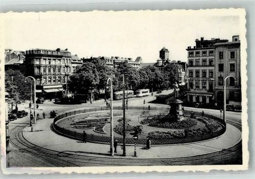 Liege Denkmal Straßenbahn Gasthaus British Tavern Place de la Republique Francaise