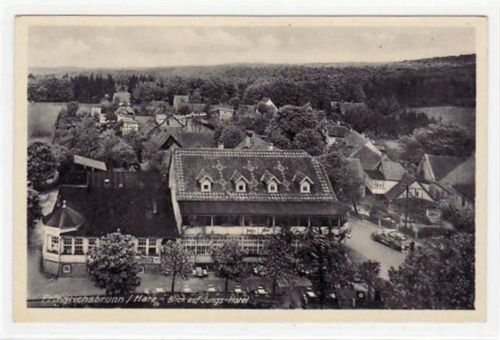 Friedrichsbrunn Friedrichsbrunn i. Harz mit Blick auf Jungs-Hotel ungelaufen Gute Erhaltung.