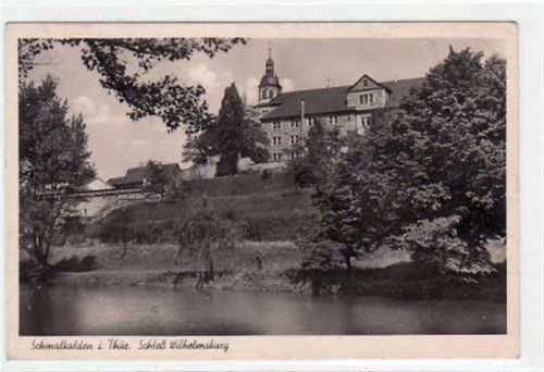 Schmalkalden Schmalkalden mit Blick auf Schloß Wilhelmsburg gelaufen von 1944. Leichter Stempeldurchdruck, sonst gut erhalten.