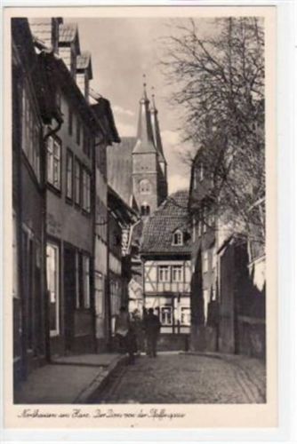 Nordhausen Nordhausen mit Dom von der Pfaffengasse ungelaufen Top Erhaltung.
