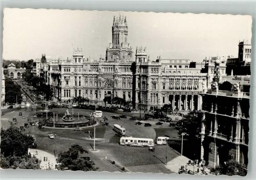 Madrid Postamt Straßenbahn Plaza de la Cibiles