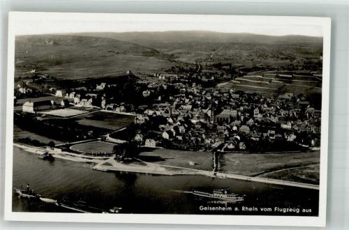 Geisenheim Fliegeraufnahme Schiff Boot Kirche
