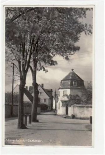 Königsbrück Königsbrück mit Gartenstraße gelaufen von 1934. Gute Erhaltung.