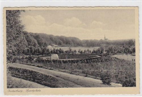 Insterburg Sportplatz in Insterburg / Tschernjachowsk gelaufen 1941 kleiner Knick an der linken oberen Ecke , sonst gut erhalten.