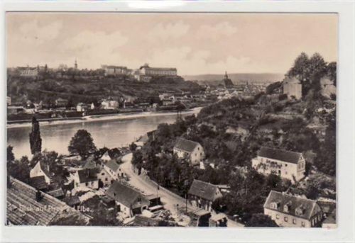 Pirna Pirna mit Blick auf die Stadt gelaufen von 1936. Gute Erhaltung.