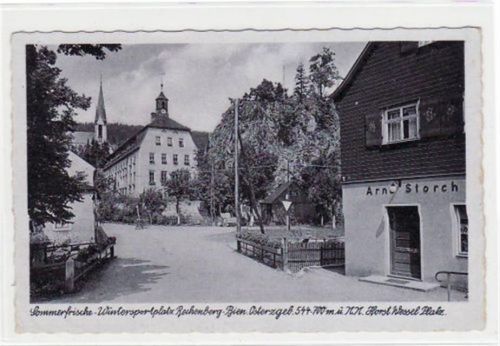 Rechenberg - Bienenmühle mit Horst Wessel Platz gelaufen von 1944 kleiner Knick unten links, sonst gut erhalten.