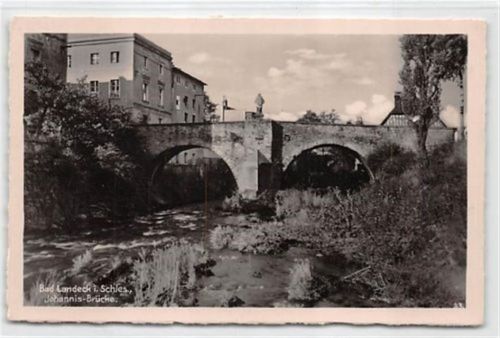 Bad Landeck Bad Landeck / Ladek-Zdrój - Kreis Habelschwerdt / Bystrzyca Klodzka in Schlesien. Johannis-Brücke ungelaufen Top Erhaltung.