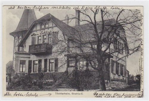Strehla Strehla a. Elbe. Töchterheim gelaufen am 24.4.1930. Gute Erhaltung.