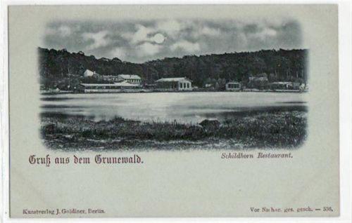 Berlin Wilmersdorf, Grunewald mit Schildhorn Restaurant. ungelaufen frühe Karte, da Anschriftseite noch ungeteilt. Gute Erhaltung.