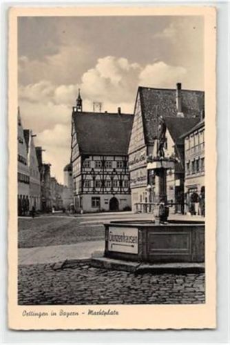 Oettingen. Marktplatz gelaufen kleiner Knick oben rechts, leicht bügig, sonst gut erhalten