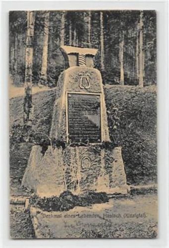 Haslach (Kinzigtal). Denkmal eines Lebenden. Schmied und Kapellmeister Otto Fischinger, gewidmet von seinen Freunden 1899 ungelaufen Leichte Anhaftung am Rand oben, leicht fleckig, sonst gut erhalten