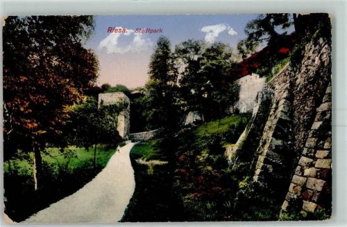 Riesa Stadtpark Turm Mauer