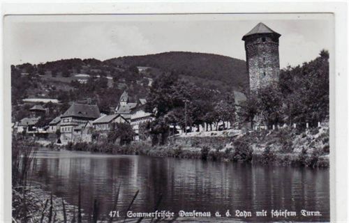 Dausenau Dausenau mit Lahnpartie und schiefem Turm ungelaufen Gute Erhaltung.