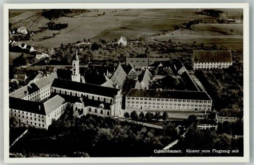 Ochsenhausen Fliegeraufnahme vom Kloster mit Basilika St. Georg