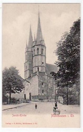 Mühlhausen Mühlhausen mit Jacobi - Kirche ungelaufen Top Erhaltung.
