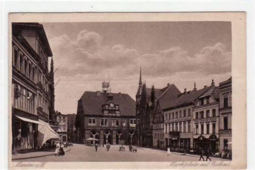 Minden Minden mit Marktplatz und Rathaus gelaufen, mit Marke und Stempel von 1919. Gute Erhaltung.