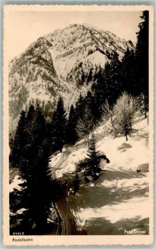 Hindelang Rodelbahn Ort lt. Fotograf Letzer