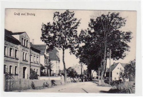 Bretnig Bretnig mit Straßenpartie und Häuser ungelaufen Gute Erhaltung.