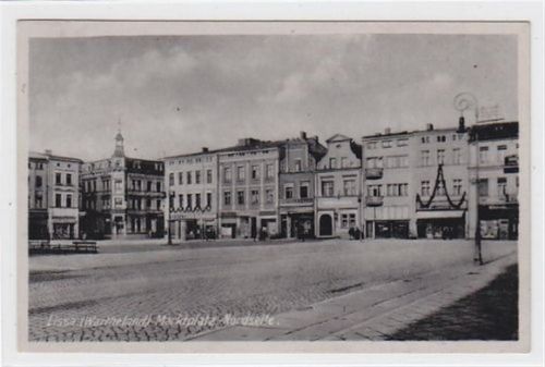 AK Lissa Leszno Wartheland Marktplatz Nordseite, ungelaufen gut erhalten.