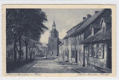Benneckenstein BennEcke nstein Partie bei der Kirche gelaufen. Gut erhalten.