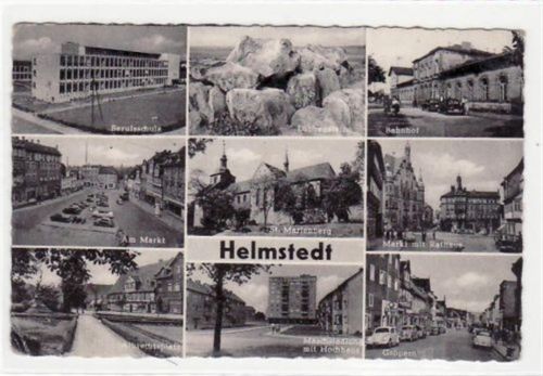Berufsschule, Bahnhof und Gröpern gelaufen, 1964. leichte Abschürfungen, kleiner Knick oben und unten links, leichter Stempeldurchdruck, sonst gut erhalten