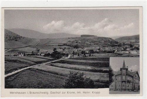 Merxhausen in Braunschweig. Gasthof zur Krone Totale ungelaufen Gute Erhaltung.