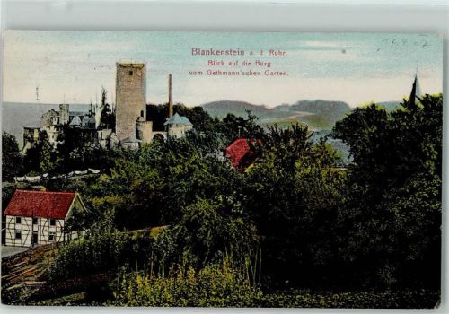 Blankenstein 1907 Burg Gethmann´schen Garten
