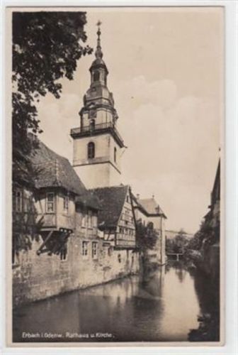 Erbach Erbach im Odenwald. Rathaus Kirche ungelaufen Gute Erhaltung.