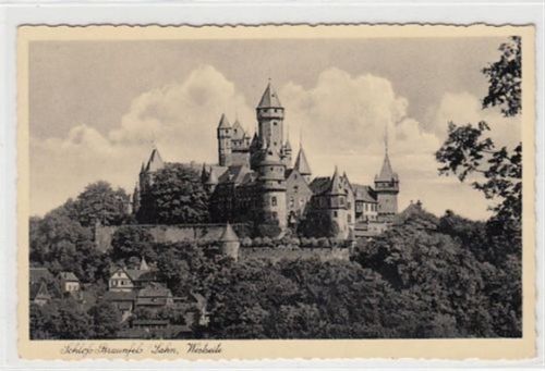 Braunfels Braunfels. Schloss von der Westseite aus gesehen ungelaufen Gute Erhaltung.