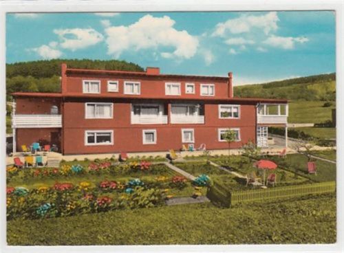Dorndorf im Westerwald. Pension Haus Schönblick gelaufen, mit Marke und Stempel, Datum nicht lesbar kleiner Knick oben rechts, sonst gut erhalten