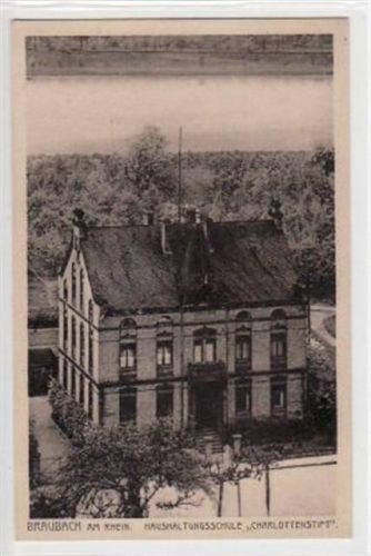 Braubach Braubach am Rhein mit Haushaltungsschule Charlottenstift. ungelaufen handschriftliches Datum von 1918. Top Erhaltung.