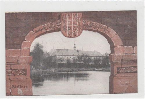 Rietberg. ein Blick auf das Kloster gelaufen, 1911. Ecken mit Albumabdrücken, kleiner Knick unten links, sonst gut erhalten