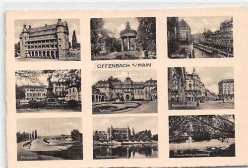 Offenbach Frankfurter Strasse und Markt ungelaufen Gute Erhaltung.
