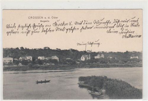 Crossen a.d. Oder Bergseite in Crossen an der Oder / Krosno Odrzanskie. Karte beschrieben Sehr gut erhalten.
