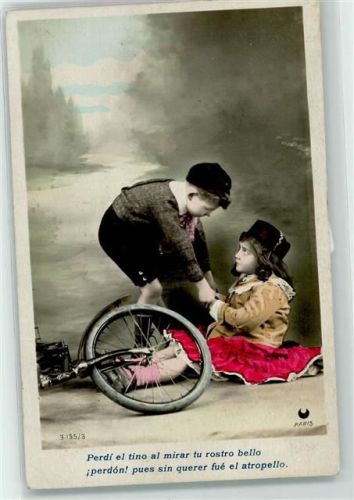 1907 Handcoloriert Kinder aus Spanien Tracht AK