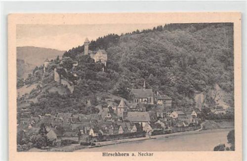 Hirschhorn Hirschorn. Seitenansicht von der Stadt ungelaufen Gute Erhaltung.