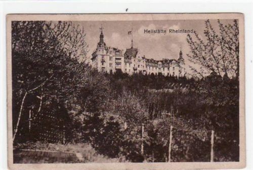 Honnef mit Heilstätte Rheinland gelaufen, Marke entfernt kleiner Knick oben links und unten rechts, leicht stockfleckig, sonst gut erhalten