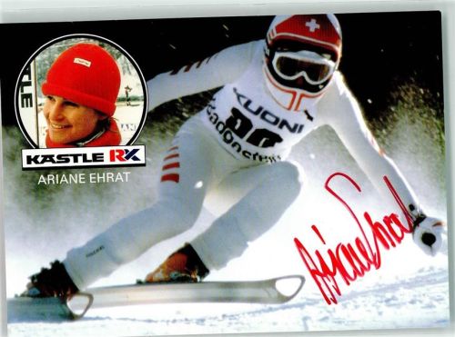 Ariane Ehrat mit Faksimile Unterschrift Ski KEINE AK