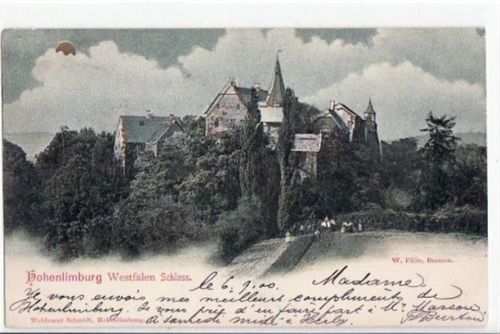 Hohenlimburg Hagen Hohenlimburg, Westfalen mit Schloss gelaufen von 1900. Gute Erhaltung.