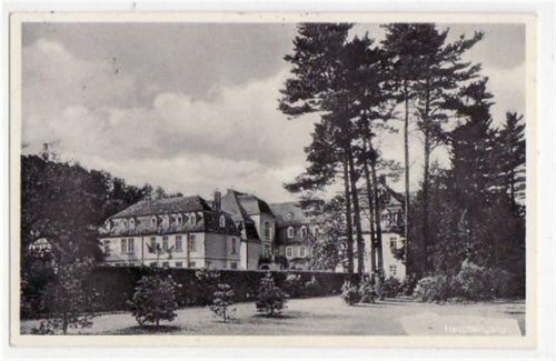 Hilchenbach mit Stift Keppel - Allenbach, Mädchengymnasium, Haupteingang gelaufen von 1956. Gute Erhaltung.