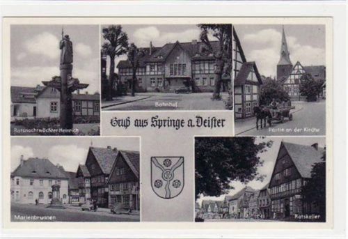 Springe Springe am Deister mit Bahnhof, Ratskeller u. Ratsnachtwächter Heinrich ungelaufen Top Erhaltung.