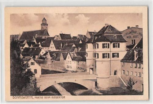 Donauwörth Donauwörth. Partie beim Riedertor ungelaufen kleiner Knick unten rechts, sonst gut erhalten