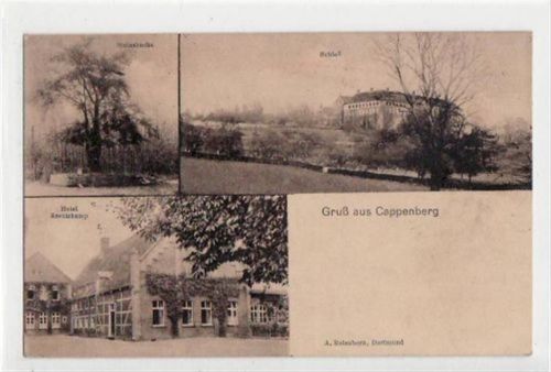 Kappenberg, 3 Abbildungen mit Hotel Kreutzkamp. Feldpost, Stempel von 1916 kleiner Knick unten rechts, sonst gut erhalten
